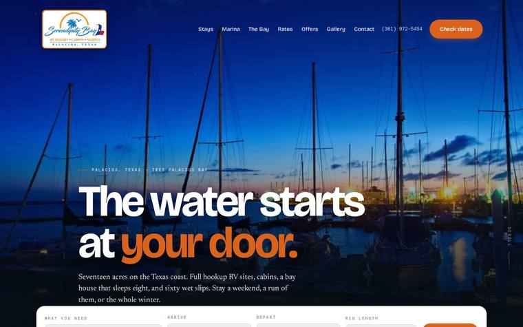 Serendipity Bay Resort website